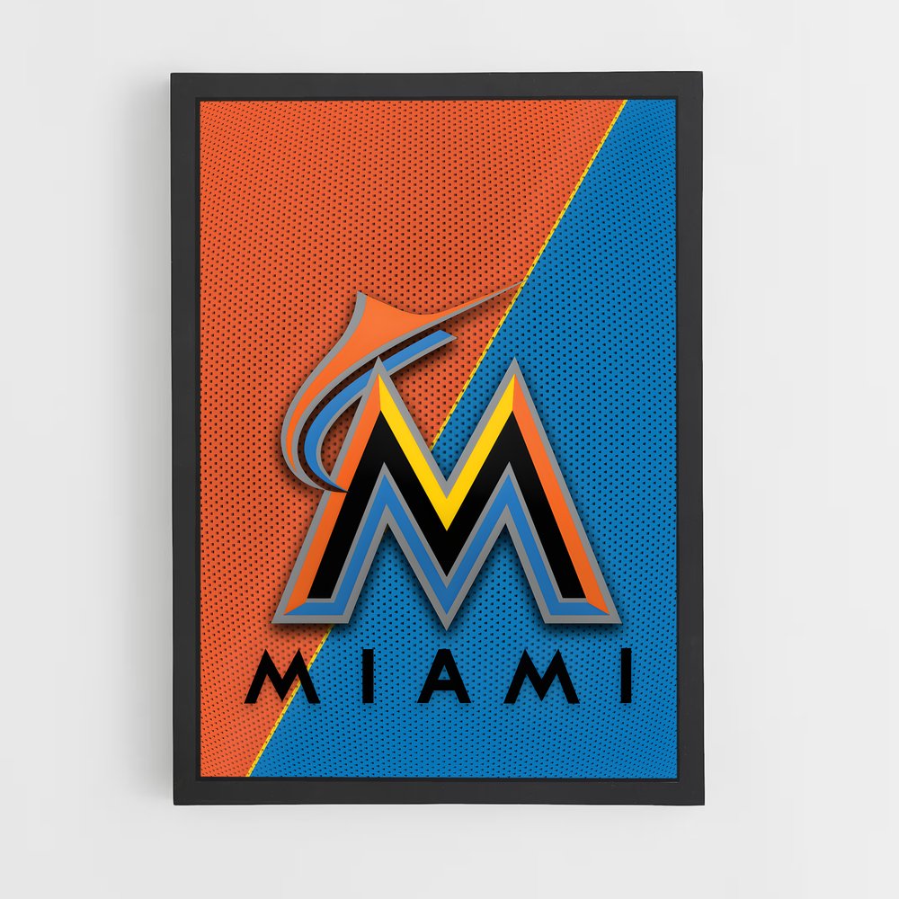 Poster Miami de marlins – affiche Baseball (vue 2)